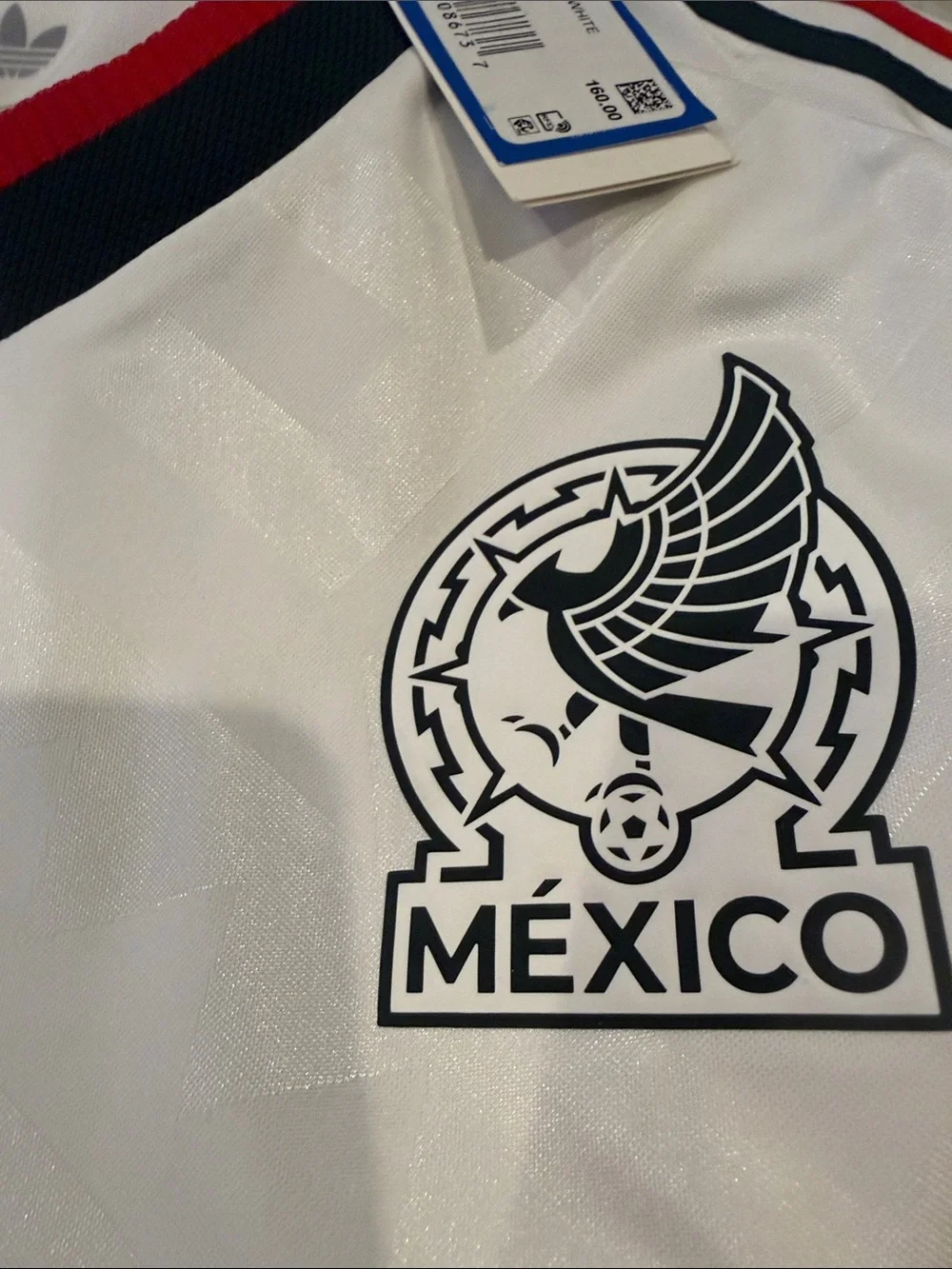 Authentic adidas White Mexico National Team Football Jersey with GreenRed Trim